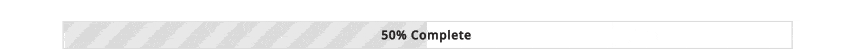 completion bar showing 50% complete